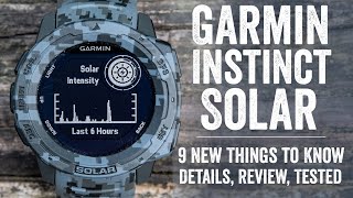 Garmin Instinct Solar Review 9 New Things to Know [upl. by Atteuqihc188]