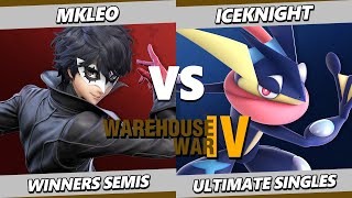 Warehouse War 4 TOP 8  MkLeo Pyra Mythra Joker Vs IceKnight Greninja Smash Ultimate  SSBU [upl. by Tirrag]