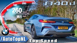 BMW 8 Series 840d xDrive ACCELERATION amp TOP SPEED 0260kmh  0162MPH by AutoTopNL [upl. by Lamek]