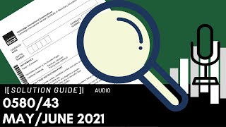 058043 MayJune 2021 Marking Scheme MS Audio Voiceover [upl. by Uaerraj]