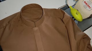 Gents kameez shalwar complete cutting and stitching part 3 [upl. by Aztilem891]