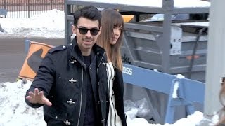 Joe Jonas and girlfriend Blanda Eggenschwiler at New York Fashion Week [upl. by Anselma]