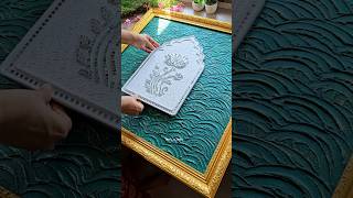 Mughal motifs Lippan Art in textured frame😍 trending shorts diyprojects diwali craft diy art [upl. by Inobe65]