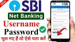 SBI Internet Banking Forgot Username Forgot Login Password  How to reset SBI username and password [upl. by Eniarda813]