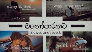 Slowed and reverb sinhala song collection2  මනෝපාරකට   Slowed and reverb  Harsha Vibes [upl. by Sema]