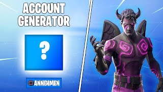 Ich benutze einen ACCOUNT GENERATOR in Fortnite und bekam diese SKINS [upl. by Ahseinat]