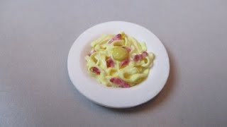 Tagliatelle carbonara Tuto Fimo [upl. by Akyre]