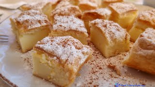 Easy Greek Bougatsa Creamy Custard Pie wPuff Pastry No Eggs  Εύκολη Μπουγάτσα με Σφολιάτα χωραυγά [upl. by Hacker]