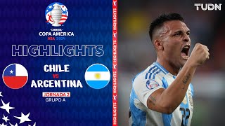 HIGHLIGHTS  Chile vs Argentina  Copa América 2024  J2  TUDN [upl. by Abocaj]