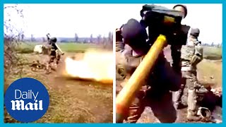 Ukrainians destroy Russian drone with Starstreak missile [upl. by Libenson]