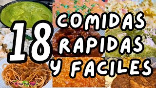 ✅️18 COMIDAS RAPIDAS Y FACILES mihogardulcehogar comidasrapidasyfacilesdehacer recetassincarne [upl. by Ztirf485]