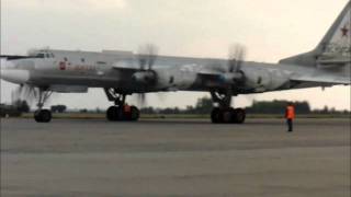 Engels Airbase TU 95 Bear taking off [upl. by Pubilis855]