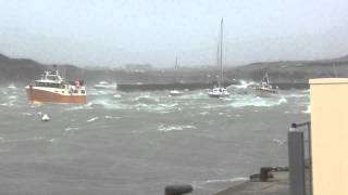 Port du Conquet lors de la tempête Ulla le 14 février 2014 très grosse mer au finistère [upl. by Armillas617]