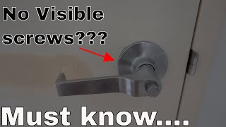 Remove door handle  knob without screws visible 3 [upl. by Rollie]