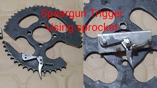 How to make Speargun Trigger using Defective motorcycle sprocket Watch [upl. by Ennayk]