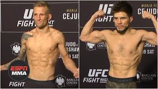 Henry Cejudo TJ Dillashaw and others weighin prior to UFC Fight Night Brooklyn  ESPN MMA [upl. by Bradley445]