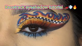 Racetrack eyeshadow tutorial 🏎️💨🔥 [upl. by Atirehc]