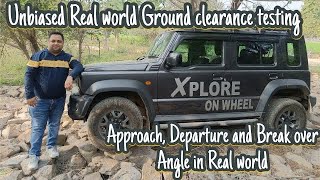 Unbiased Realworld testing for Ground Clearance of Jimny  Approach Departure and Break Over Angle [upl. by Brad784]