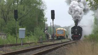 91 134 von Schwerin nach Zarrentin 852010 Dampflok  Eisenbahn  Steam Train [upl. by Iroak]