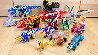 【PowerRangers Dino Thunder All megazord】アバレンジャーの全DXロボで遊んでみた [upl. by Akkire]