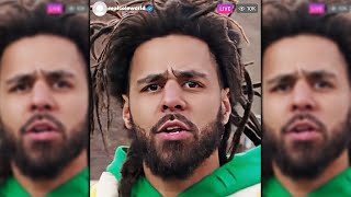 J Cole Responds To Kendrick Lamar Diss On IG Live [upl. by Fania]