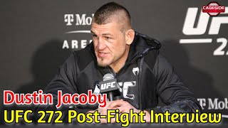 Dustin Jacoby Details Injury That Affected His Cardio Against Oleksiejczuk  UFC 272 [upl. by Dougald]