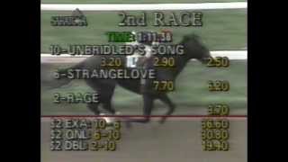 Unbridleds Song  1995 Saratoga Maiden Race [upl. by Corty538]