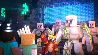 Warden Life Warden vs Iron Golem Army  Alex and Steve Legends Minecraft Animation Movie [upl. by Enilemme]