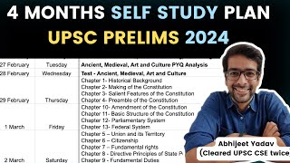 4 Month Self Study Plan for UPSC Prelims 2024 with Daily Targets [upl. by Elok]