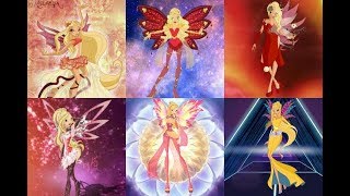 Winx Club All Diaspro Transformations Up To Onyrix [upl. by Frayda]