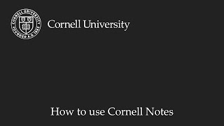 How to Use Cornell Notes [upl. by Enawd]