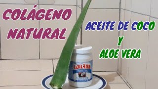 Cómo hacer COLÁGENO NATURAL de Aloe vera y Aceite de coco para las arrugas [upl. by Fergus]