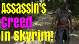 SKYRIM SPECIAL EDITION How to get Assassin armourAssassins Creed in Skyrim [upl. by Eiffub472]