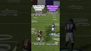 NFL Player Likely to Kill Someone vs NFL Player Likely to Save Someone Who Will Win [upl. by Kitchen727]