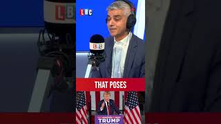 You cant have it both ways Sadiq Khan pressed on Donald Trump comments  LBC [upl. by Notlef]