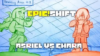 EpicShift Asriel vs Chara Undertale AU Comic Dub [upl. by Ole]