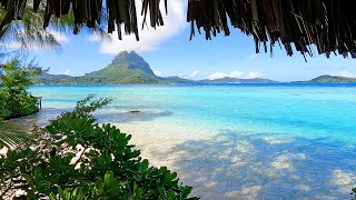 Beach View 3 Hours of Bora Bora Ambience amp Soft Ocean Sounds [upl. by Diannne176]