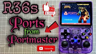 R36s new update testing Ports games  portmaster installation link on description [upl. by Melloney339]