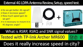 External LPDA antenna Review Setup Speed Test in city Tested with TPlink archer MR600 4G Router [upl. by Ferdy455]