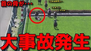 競馬の障害競走で起きた落馬大事故一部始終。 [upl. by Drarehs509]