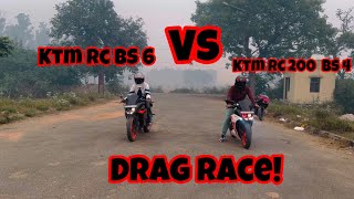 Drag Race KTM RC 200 bs 4🔥VS ktm rc 200 bs 6 🔥motovlog [upl. by Anima994]