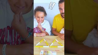 4 TRIANGOLI CHALLENGE 😆PER ELE bumbumfamily divertente challenge italy vs shortsvideo shorts [upl. by Nodlehs663]