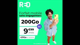 RED by SFR  Forfait Mobile sans engagement 200Goà 999euros par mois [upl. by Airdnat]