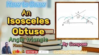 How to draw an isosceles obtuse triangle Construct an isosceles obtuse triangle [upl. by Manbahs]