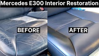 Mercedes E300 Full Leather Interior Repair  leathercarecom [upl. by Ahsocin83]