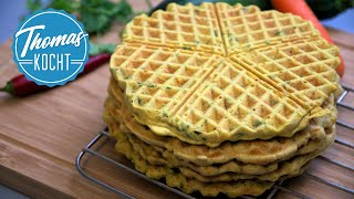 Herzhafte Waffeln ganz einfach  Thomas kocht [upl. by Aynahs]