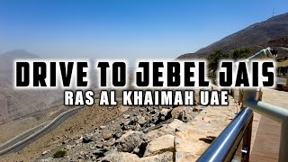 4K Road to RAS AL KHAIMAH JEBEL JAIS UAE Overlooking from the VIEWING DECK PARK [upl. by Dor758]