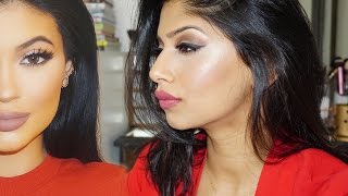 Kylie Jenner Inspired Makeup  Sparking Smokey Eyes  Arshias Makeup [upl. by Ellegna]