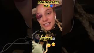 Ebony Bridges after fight mmaandboxingtrashtalk knockoutoftheyear boxing mma [upl. by Carina]