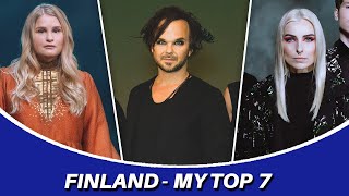 Eurovision 2022 FINLAND UMK  My Top 7 [upl. by Smail]